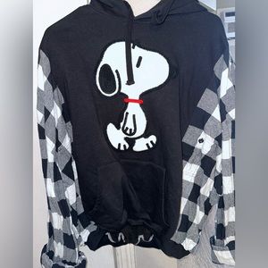 Flannel Snoopy Hoodie Rework